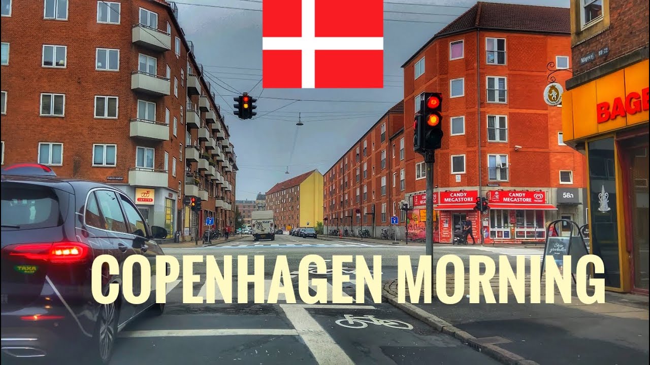 Copenhagen Morning - Driving i Copenhagen City at morning - 4K UHD 60fps