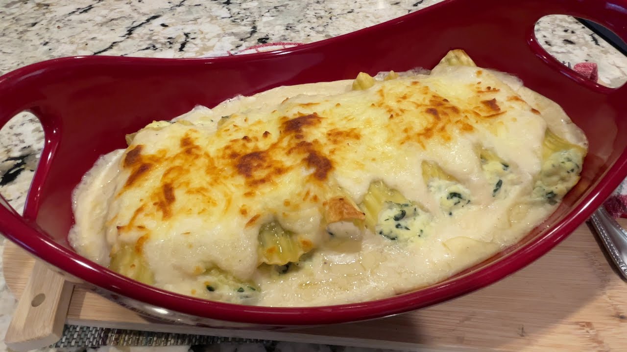 Cannelloni with spinach and ricotta