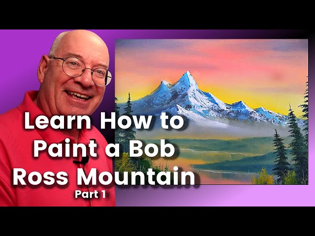 Easy Majestic Mountains - Simple Bob Ross Painting For Beginners! 