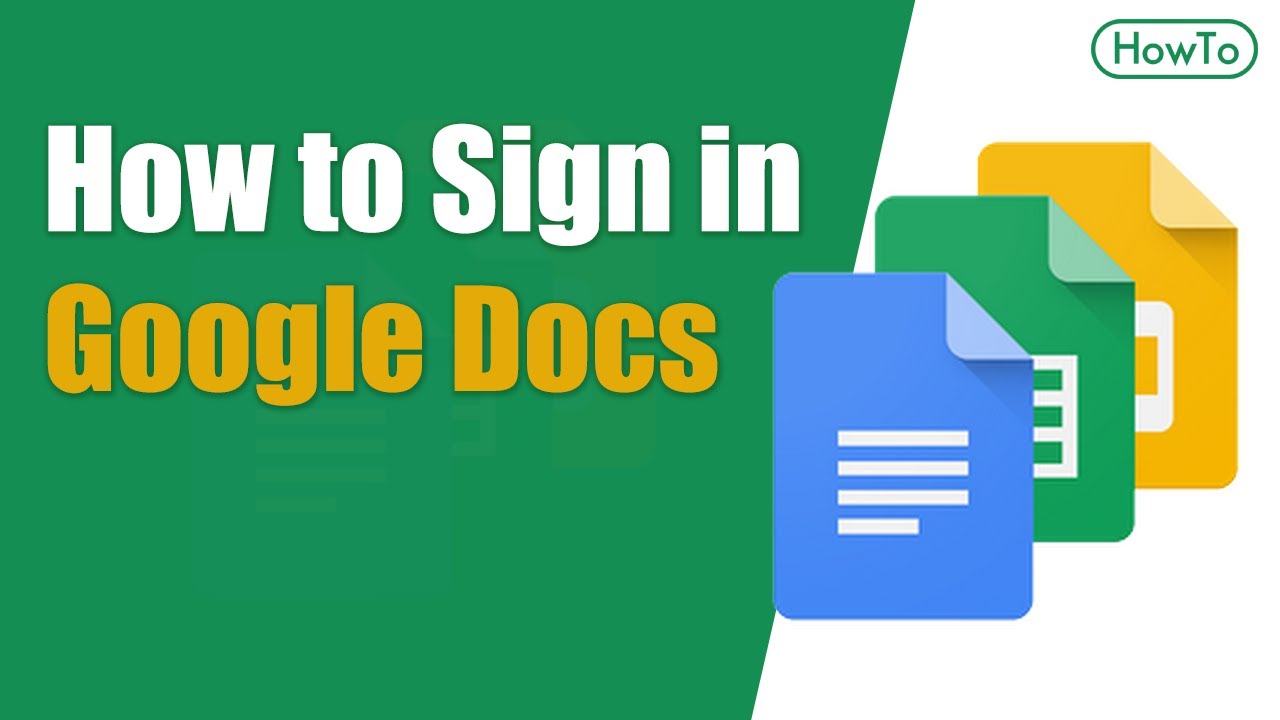 How to Sign in Google Docs YouTube