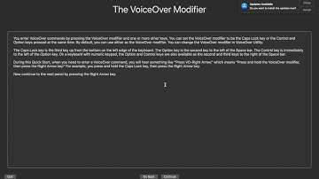 A overview of voiceover training on the Mac