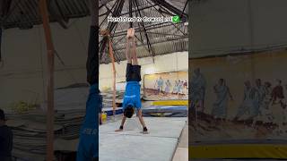 How to do handstand to forward roll in gymnastics✅❤️ #handstandroll #gymnastics #viral #shortsfeed