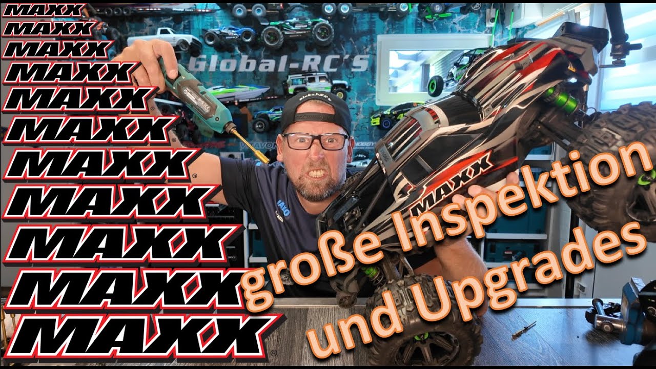 große Inspektion am Traxxas Maxx 4s mit Upgrades, Sledgehammer Räder Reifen, neues Servo alles NEU