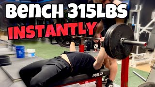 The Only Video You Will Need to Bench Press 315lbs!