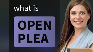 Exploring the Phrase "Open Plea"