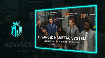[FREE] 🆔 Advanced RP Nametag System | Custom Badges, Gangs & Voice Support [QBCORE] | MJ DEVELOPMENT