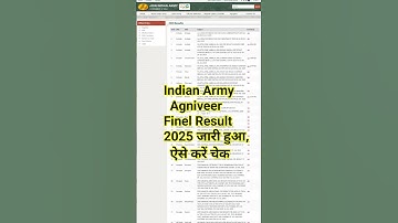 Indian Army Agniveer Result 2025 | Agniveer Result 2025 | Agniveer Result Date 2025