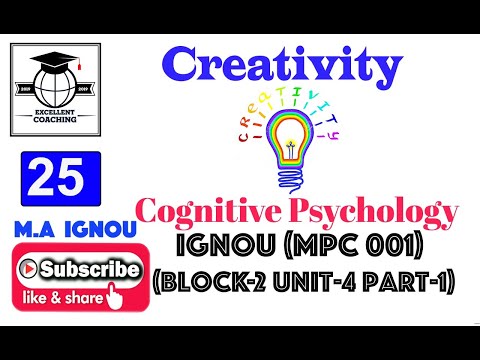 IGNOUMPC001#Cognitive Psychology#Creativity#Block2#Unit4|#Part1