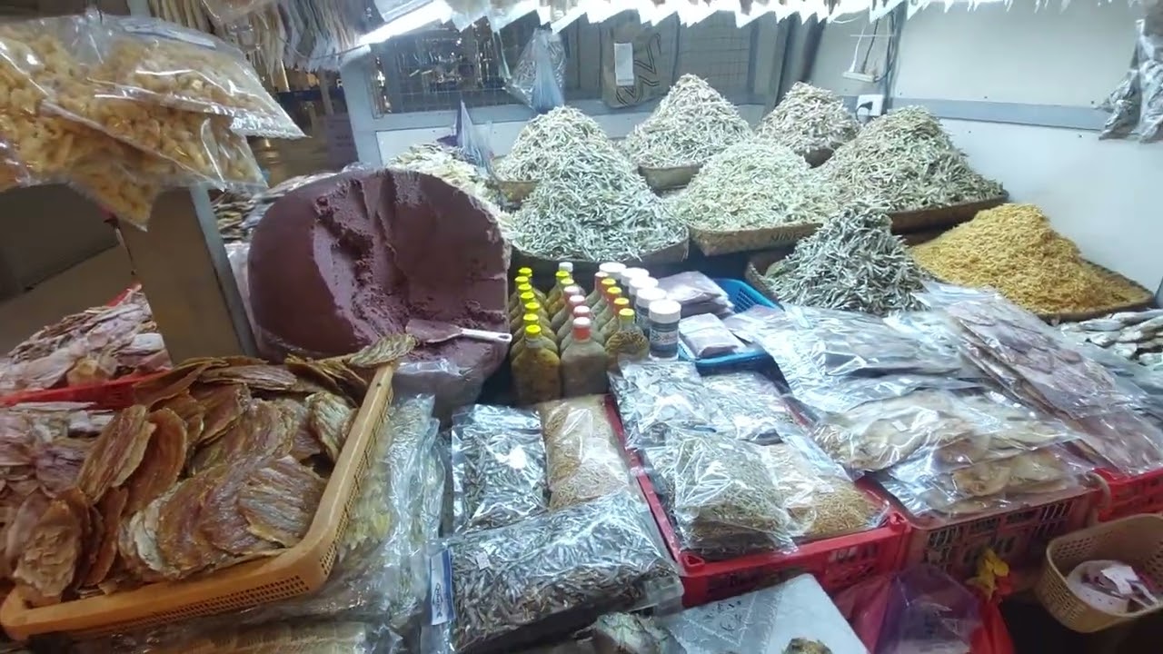 Dried seafoods market at iloilo central market 