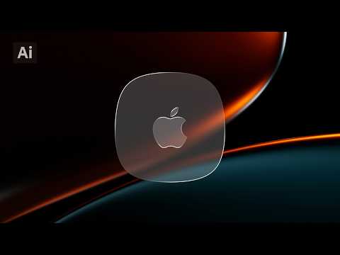How to Create Apple’s Liquid Glass Effect in Illustrator (Satisfying ASMR Tutorial)
