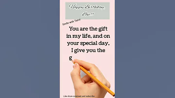 Heart Touching Birthday Wishes For Love #shorts #happybirthday