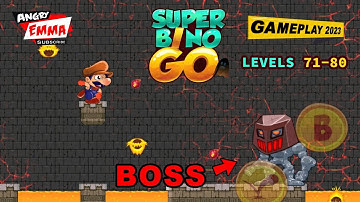 Super Bino Go - Levels 71-80 + BOSS (Gameplay 2023)