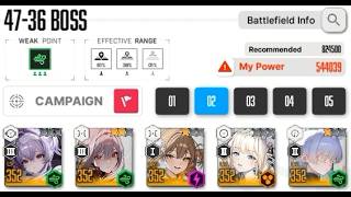 [NIKKE] Chapter 47-36 Normal | Annihilio Boss | 34% Deficit/544k CP Clear
