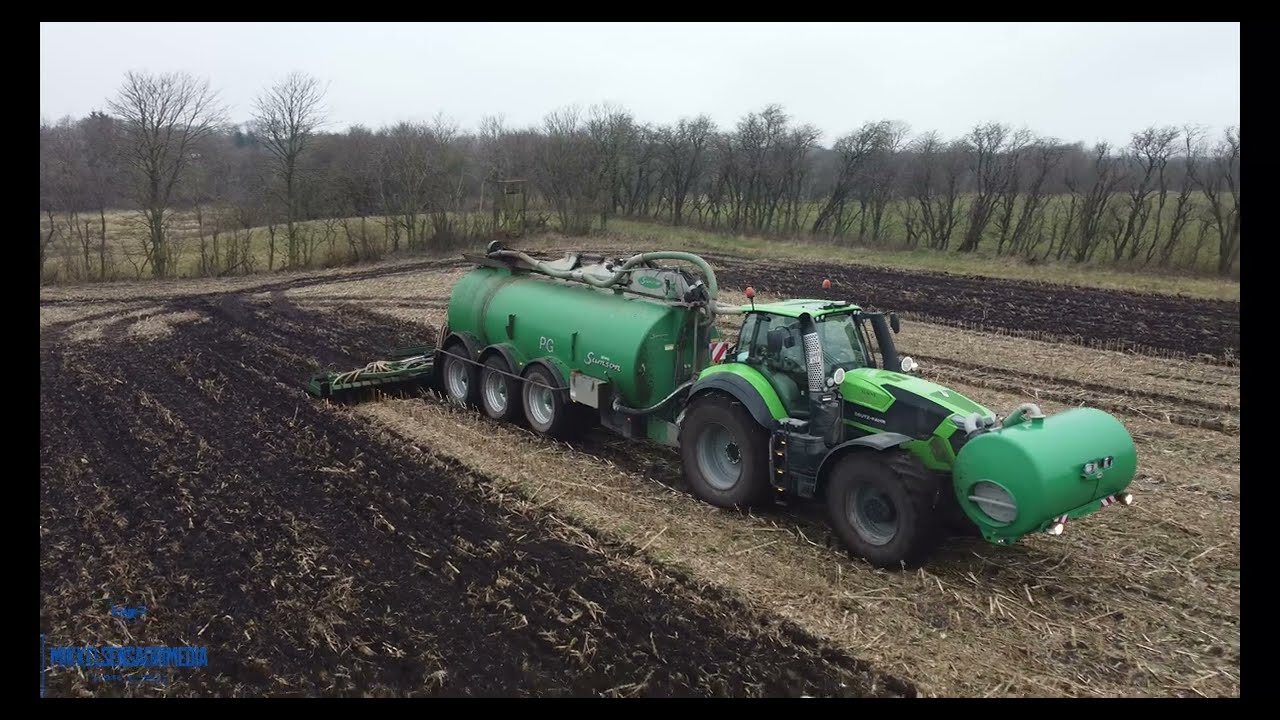 Kühne I/S Maskinstation - Gyllekørsel med Deutz fahr og Samson PG 25