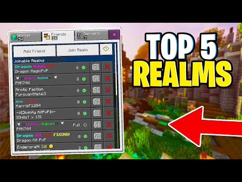 Video Top 5 Minecraft MCPE Realms - Minecraft Bedrock... - youtube