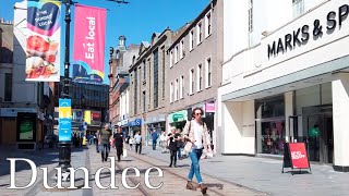 Dundee Scotland Walk through City ,Town centre main high street & shops UK City 4K