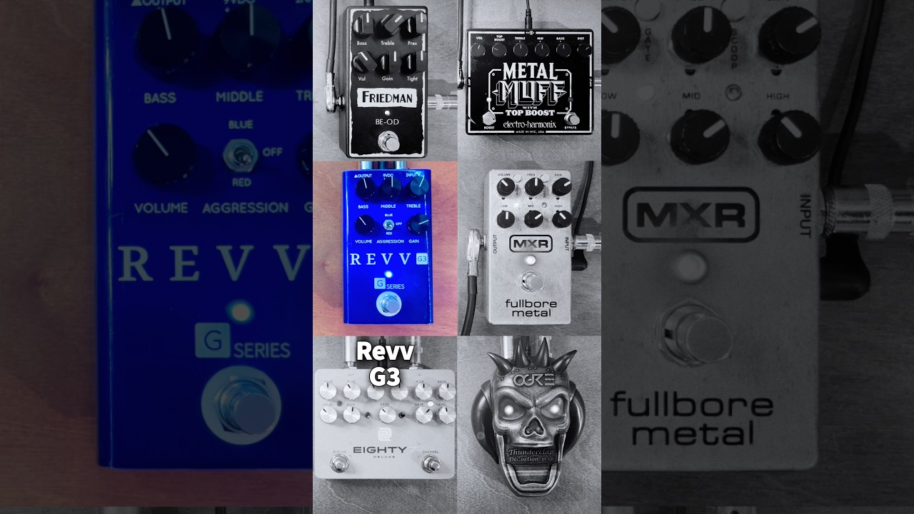 High Gain Pedal Shootout Shootout / BE-OD VS Revv G3 VS LPD Eighty7 VS Metal Muff VS Fullbore Metal