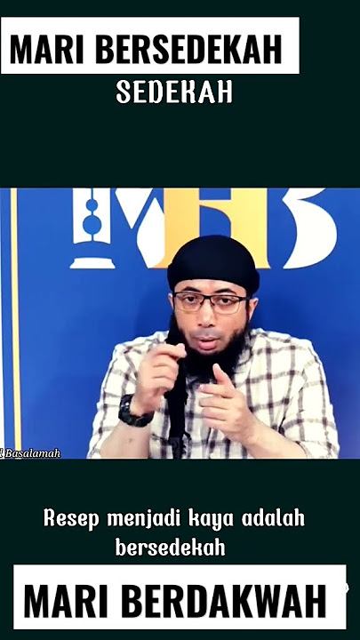 RESEP MENJADI KAYA ADALAH BERSEDEKAH #dakwah #sedekah