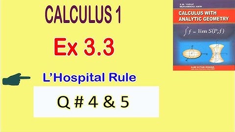 B.Sc/ADS Calculus || Exercise 3.3 Q.no 4 & 5 ) ||  L