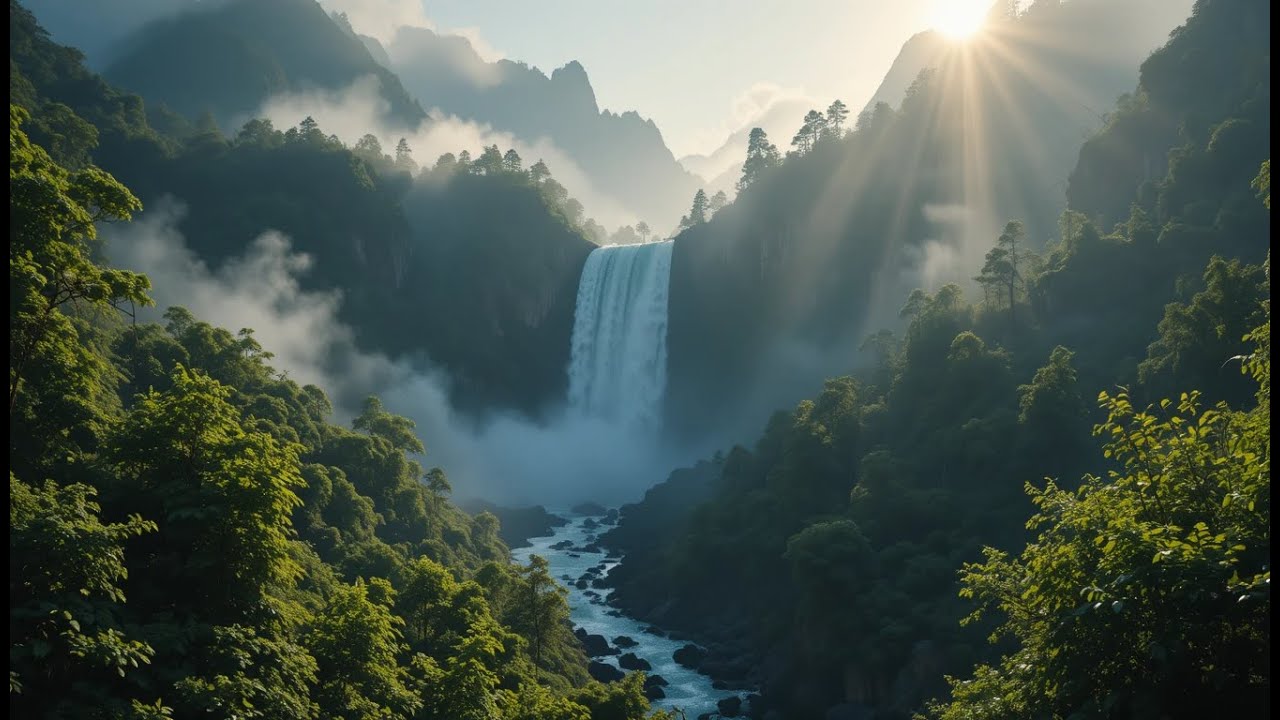 Waterfall White Noise for Stress Relief