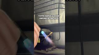 Cómo soldar una válvula de servicio a un refrigerador ? #reparacion #cargadegas