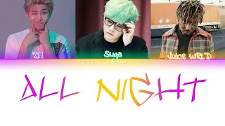BTS (방탄소년단) - All Night feat. Juice WRLD Color coded lyrics [Indo|Rom|Han] Lirik terjemah indonesia