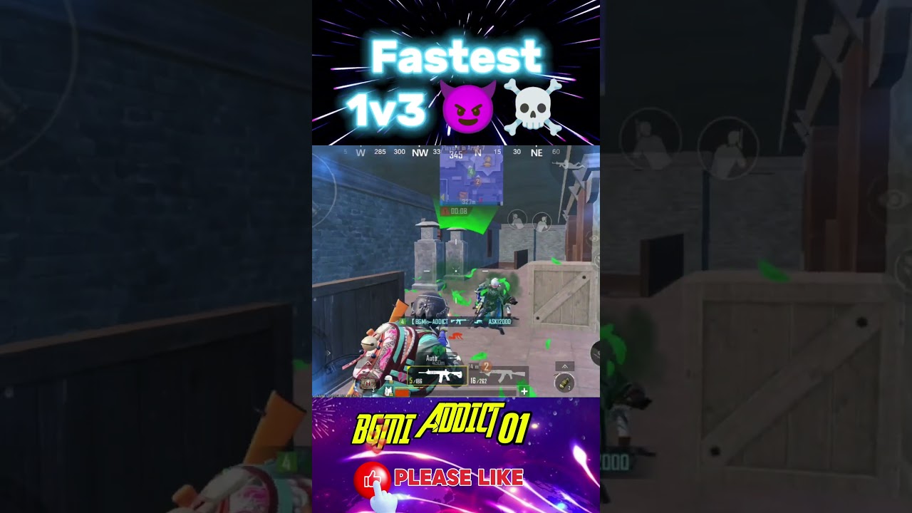 FASTEST 1v3 🤯☠️😈 