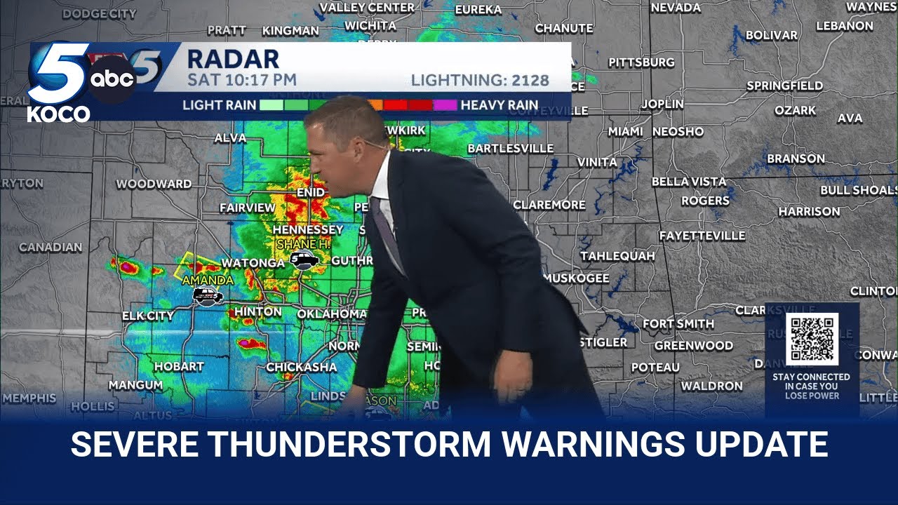 Oklahoma Storm Update: Tracking large hail and strong winds late ...