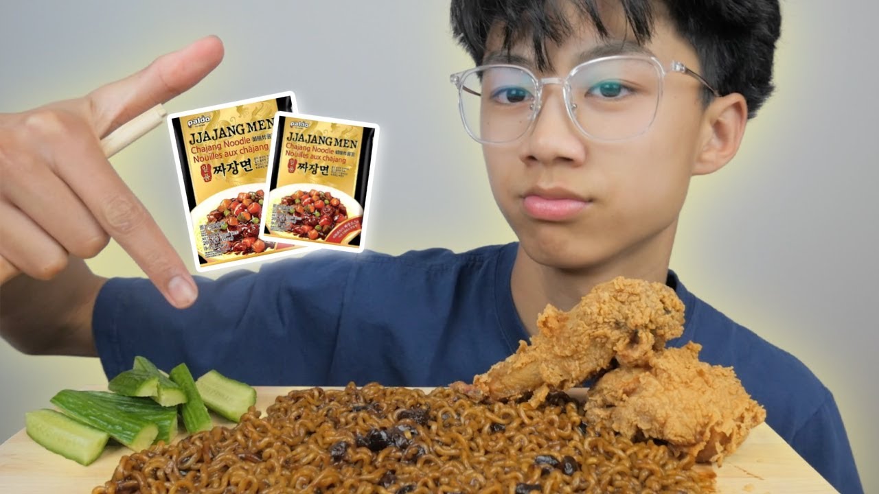 Crispy Chicken Joy with Paldo Jjajangmen Korean Noodles | N.E Let's Eat