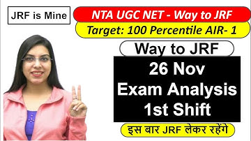26 Nov Exam Analysis 1st Shift NTA NET JRF | by Navdeep Kaur