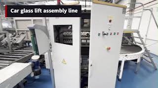 Car glass lift assembly line