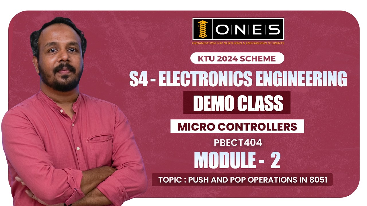 S4 KTU 2024 SCHEME | MICRO CONTROLLERS | MODULE 2 | PUSH AND POP ...