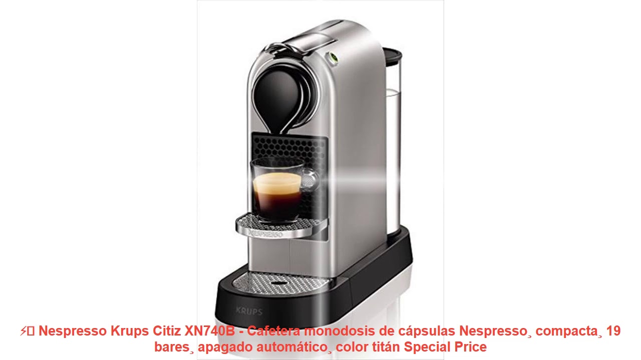 Reacondicionado apagado automático color blanco Nespresso Krups Inissia XN1001 Cafetera monodosis de cápsulas Nespresso 19 bares 