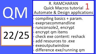 Quick Macros - Tutorial 1 - chapter 22/25 - R. Ramcharan