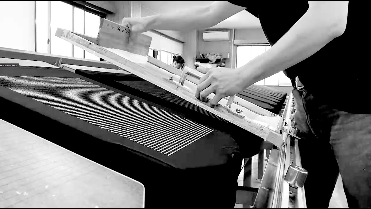 シルクスクリーン印刷 Tシャツプリント 職人技 手技 ASMR Printing T