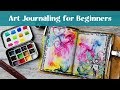 Art Journal with Me - Easy Watercolor Background for Beginners