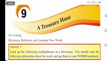 English class 7th Lesson 9 Treasure Hunt full explanation in hindi