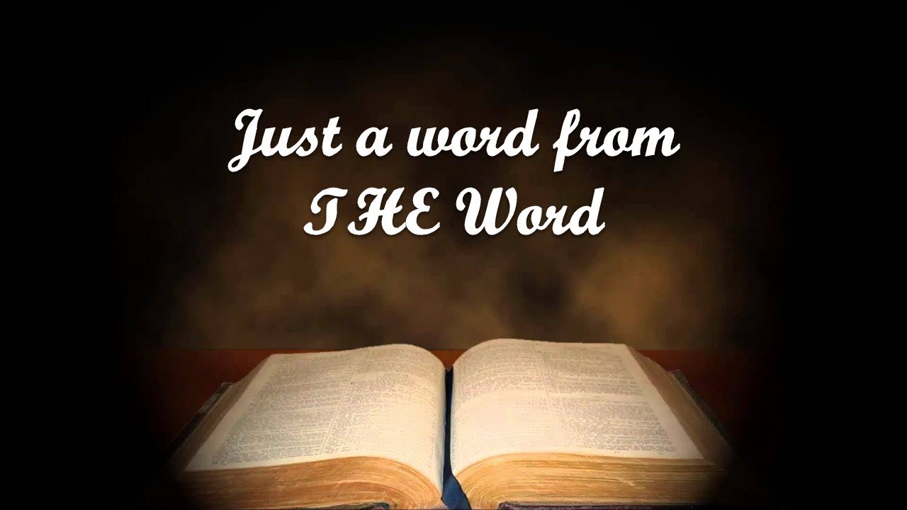 Just a word from the word we would see jesus youtube