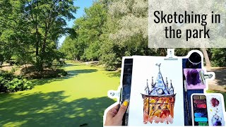 Walking In The Park And Watercolor Sketching On Location Gourgeous Views Of Tsarskoe Selo