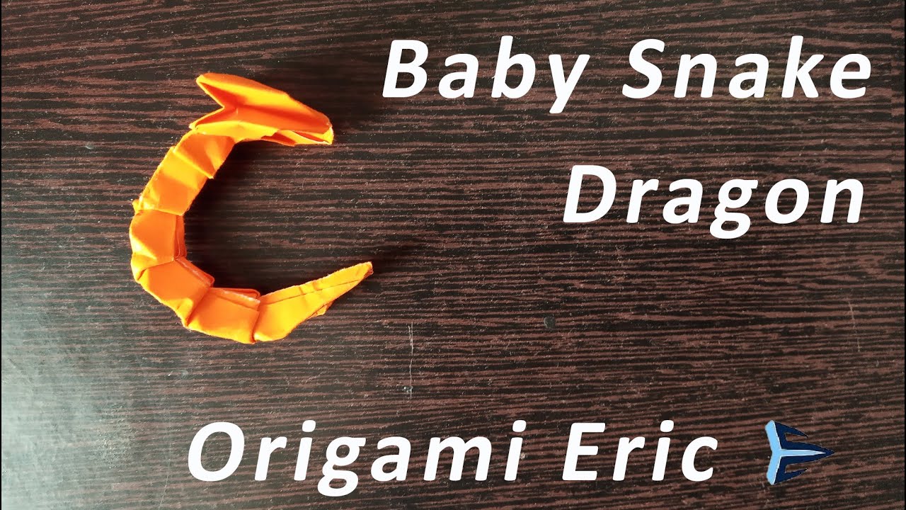 Origami Baby snake Dragon  - How to make snake dragon ( Eric Levi )