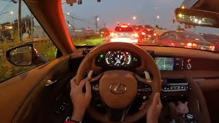 Lexus LC500 Cabriolet POV drive no talking