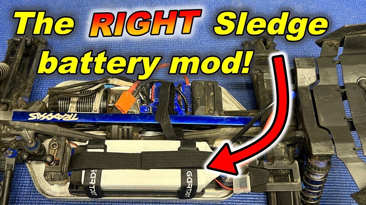 Traxxas Sledge Battery Mod! (the RIGHT way to do it) 