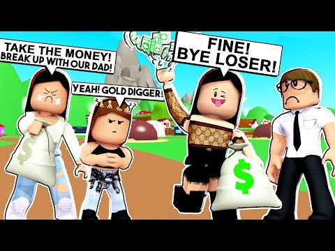 We PAID THE GOLD DIGGER to BREAK UP With OUR DAD! *SHE GOT EXPOSED* - Roblox - MeepCity