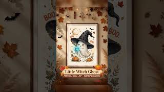 🧙 Cute Witch Ghost Wall Art!
