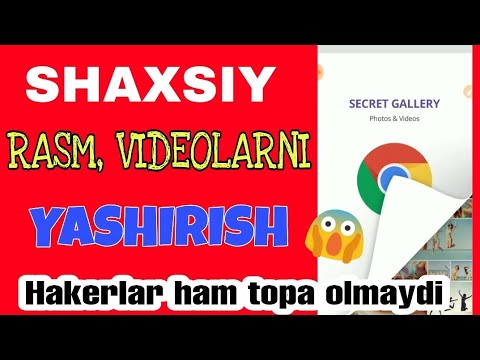 SHAXSIY RASM, VIDEOLARNI YASHIRISH 😨 HECH KIM TOPA OLMAYDIGAN QILISH...