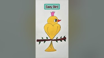 Cute Bird Drawing Tutorial 🐦 Easy for Beginners #art #drawing #birds