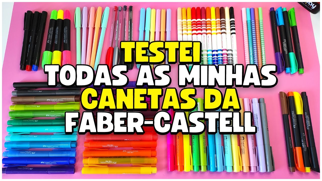 Testando Todas as Minhas Canetas da Faber-Castell!