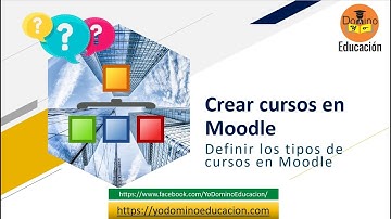 CURSO PARA PROFESORES MOODLE (COMPLETO 2022) VIDEO U1S4 Tipos de cursos