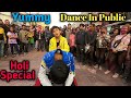 Yummy Dance in Public | Justin Bieber | Holi Special | Crazy Reaction | Choreo by  Abhay & Aayush