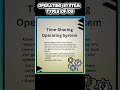 what is operating system || what is Os || Types of OS #operatingsystem #types #functions #shorts